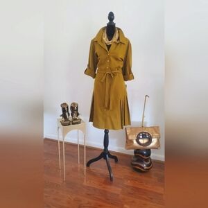 Sharagano Olive Long Sleeve Dress